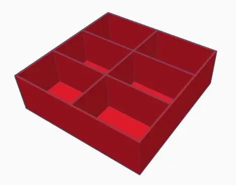 Modular box Compartment 1 and hinge