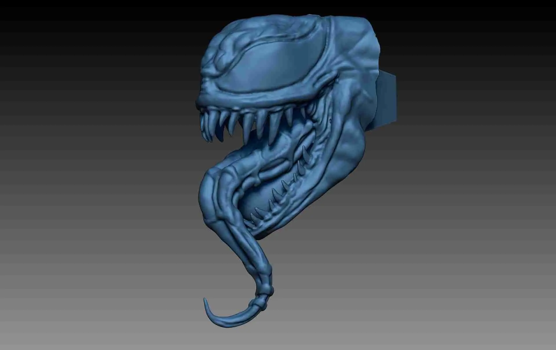 Venom x Cube Miniatur Skulptur 3D-Druck Modell
