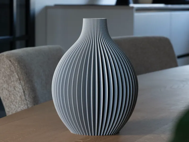 Vase LOUISE - Ribbed Spherical Vase