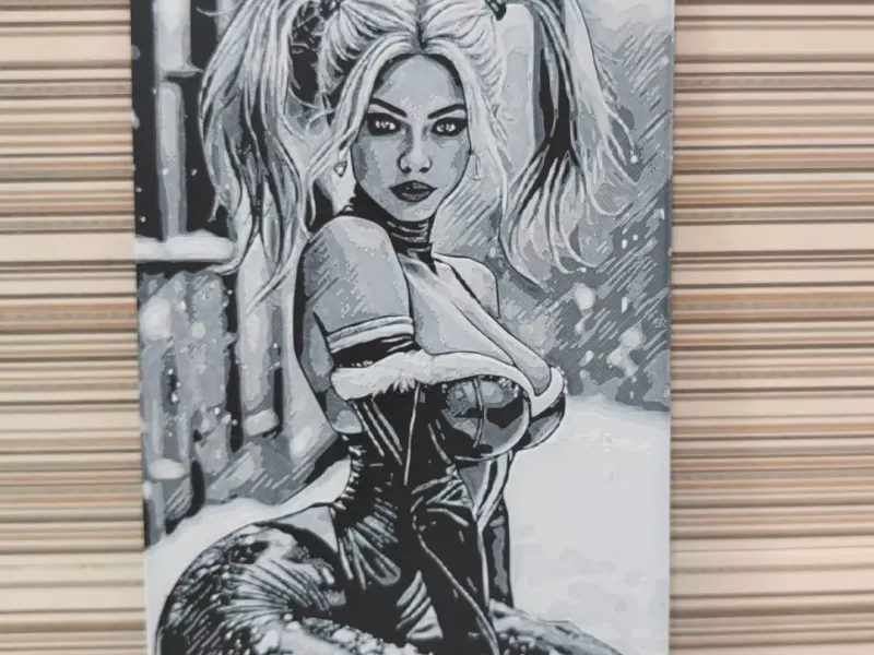 Hueforge mujer sexy en la nieve
