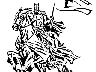 Templar Knight stencil 3