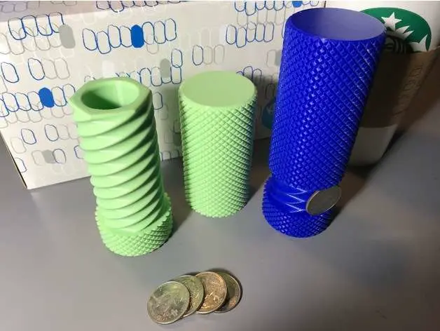 knurled twist container 