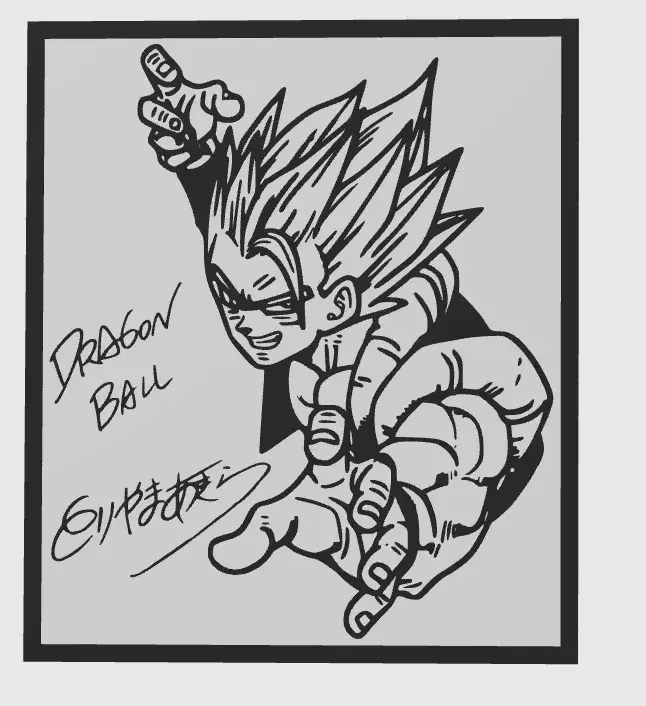 Original Akira Toriyama signed art Dragon Ball