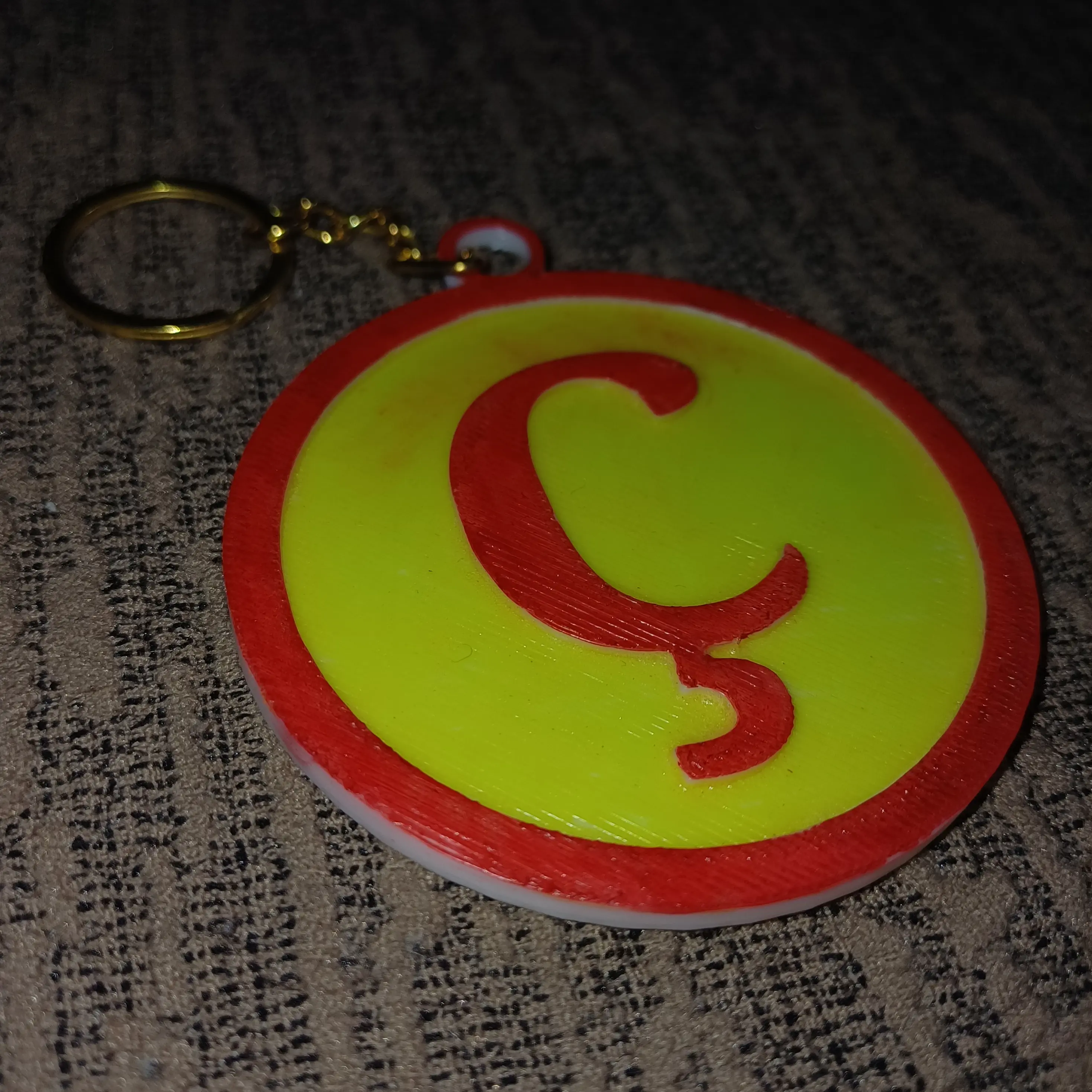 Ç Keychain - Name Initial Decoration
