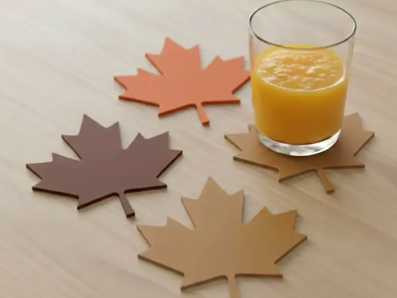 Autumn maple leaf coaster