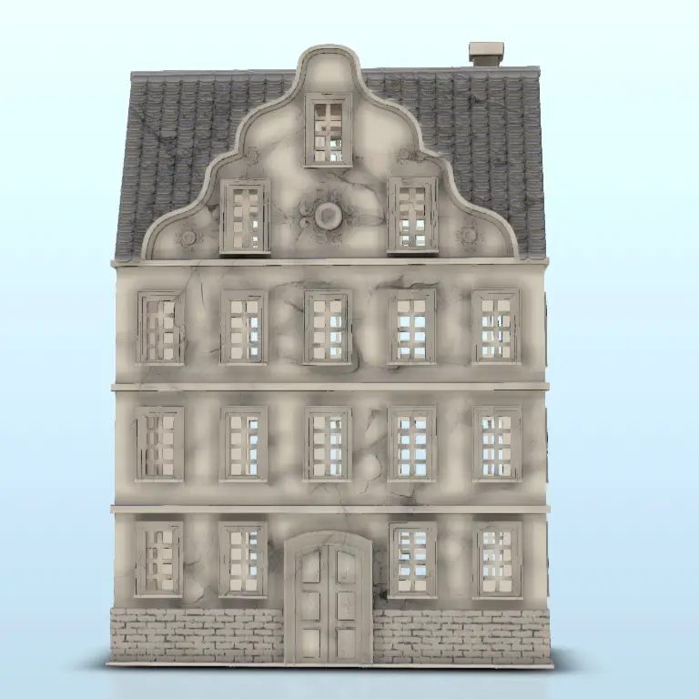Barockes Haus 7 - Gelände WW2 Kulisse moderne Miniaturen