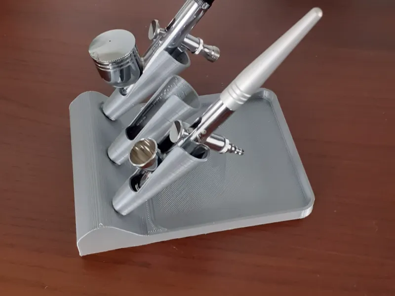 Houder voor airbrush spuitpistolen