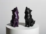 Lupo ululante low poly-5