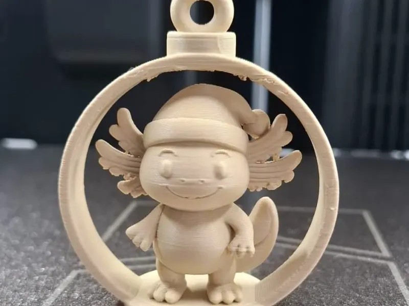 Festive Axolotl Ornament – Cute Holiday Amphibian Charm