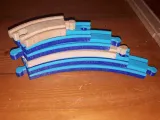 Wooden railway curves 45 degrees, various ends and lenghts-1