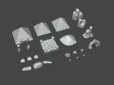 Modular Table RPG Desert Set Kit - 23 Printable Pieces-2