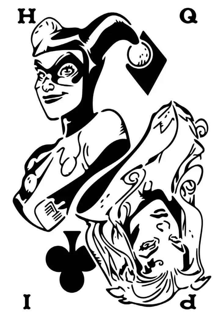 Stencil di Harley Quinn e Poison Ivy