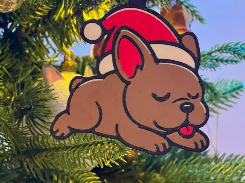 SLEEPING FRENCHIE ORNAMENT