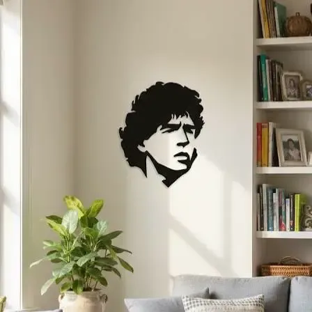 Diego Maradona Wall Art - Minimalist Silhouette Tribute
