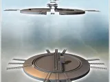 Turntable platform for railway equipment with railway tracks-2