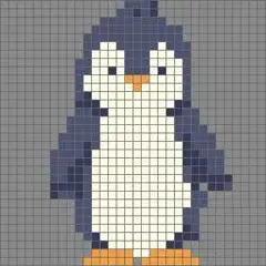 Penguin pixel puzzle