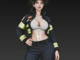 sexy woman in firefighter uniform 4-4
