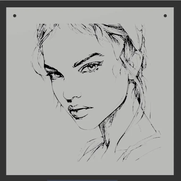 Woman 2 Line Art