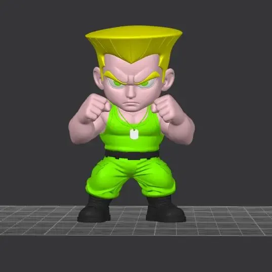 Miniatura Guile Street Fighters Multicolor (stl y 3mf)