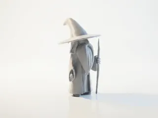 Chibi Gandalf Wizard Figurine Fantasy 3D Printable