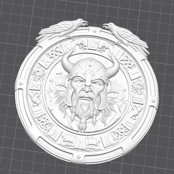 Viking themed wall mounted clock