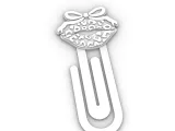Paperclip Leopard lips with bow - bookmark-2