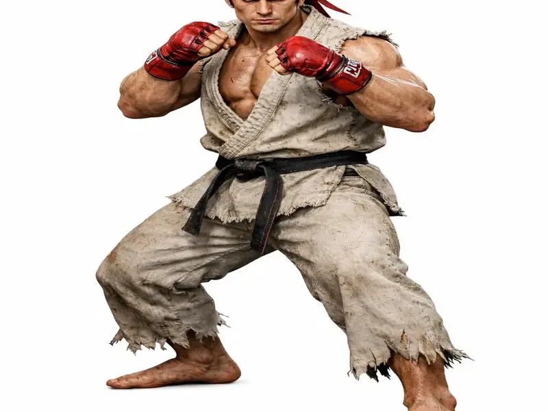 Realistic Martial Arts Fighter Character – Fighting Pose