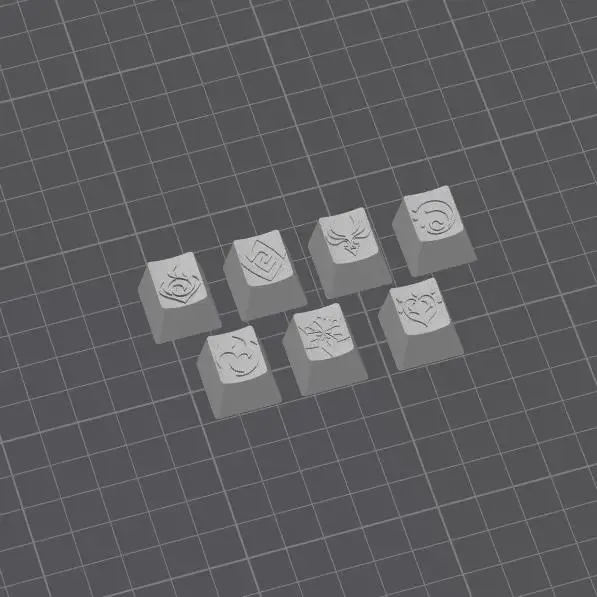 Genshin Impact Keycap Collection Cherry Mx