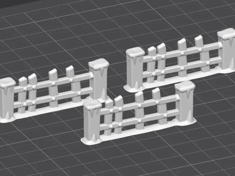 Snowy fence