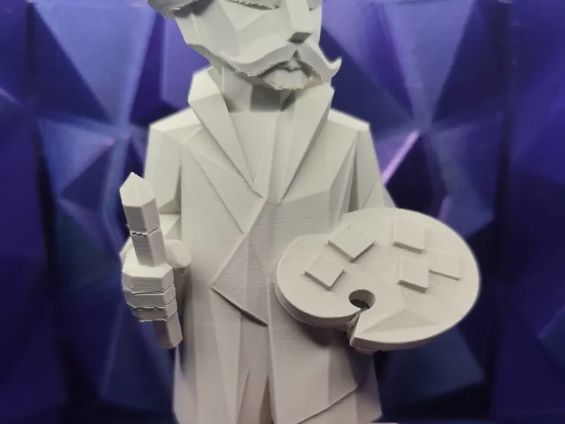 LE PEINTRE FRACTURÉ Cubist Artist Sculpture
