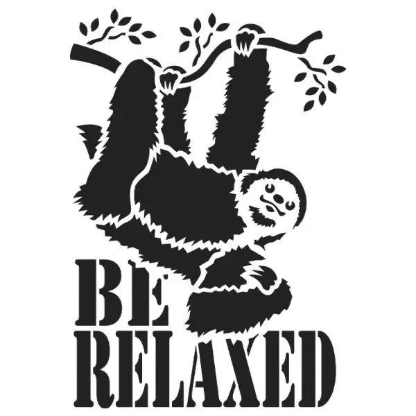 Sloth stencil 2