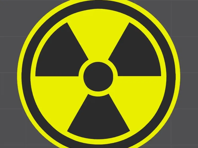 Christmas tree ornament, radiation symbol