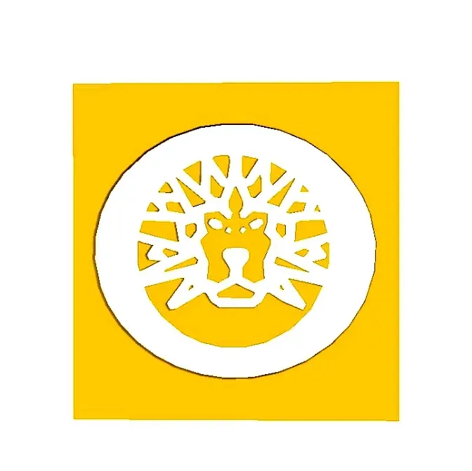 Abstract Lion Emblem 3D art 