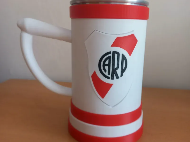 Vaso de River Plate 3D de 1 Litro