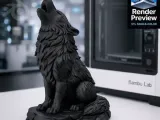 Howling Wolf Statue STL-0