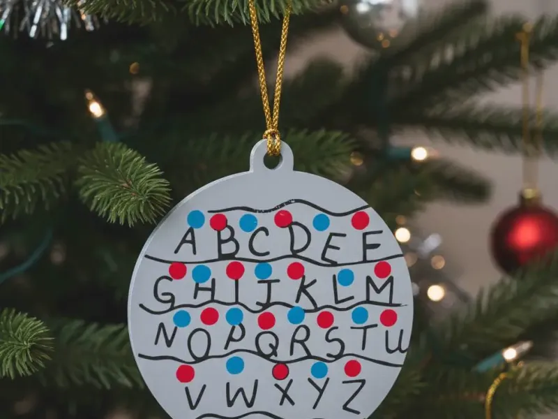 Adorno para pino navideño luces de Stranger Things