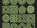 Geometric Coasters & Trivets SVG STL CNC Laser Cut Pack - 3D-5