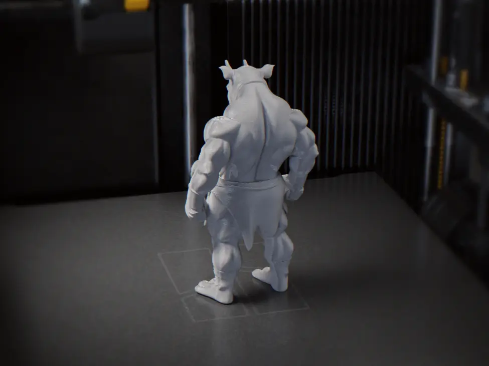 Rhino Man Warrior Figurine Fantasy 3D Printable