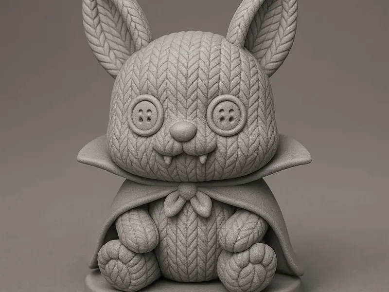 Halloween : Knitted Vampire Bunny