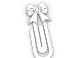 Paperclip Black bow with pearl - bookmark-2