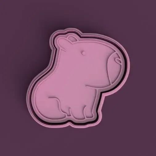 Cortante + Estampa de Carpincho / Capybara Cutter + Stamp
