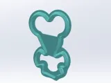 Cookie Cutters, ballons and cake with candles-0