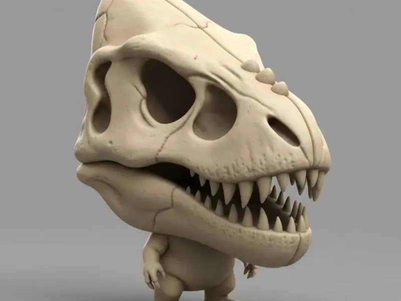 Chibi Fossil Raptor – Ancient Bite Collectible Figurine