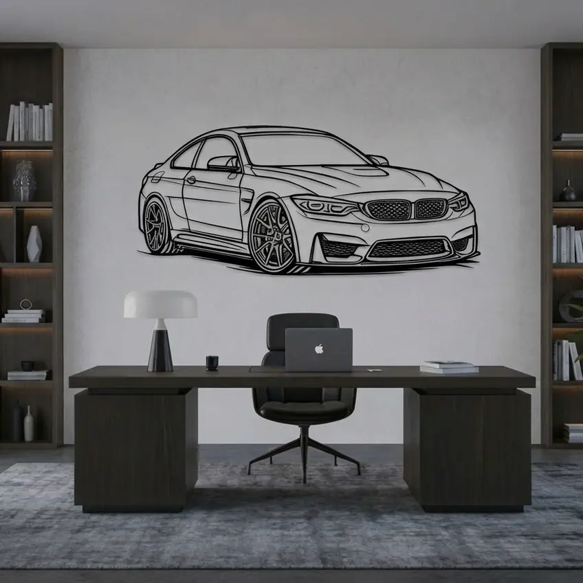 Murals for a BMW M4 car ready for printing