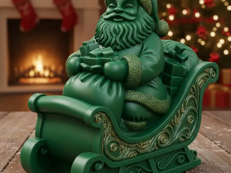 Santa Claus in a sleigh