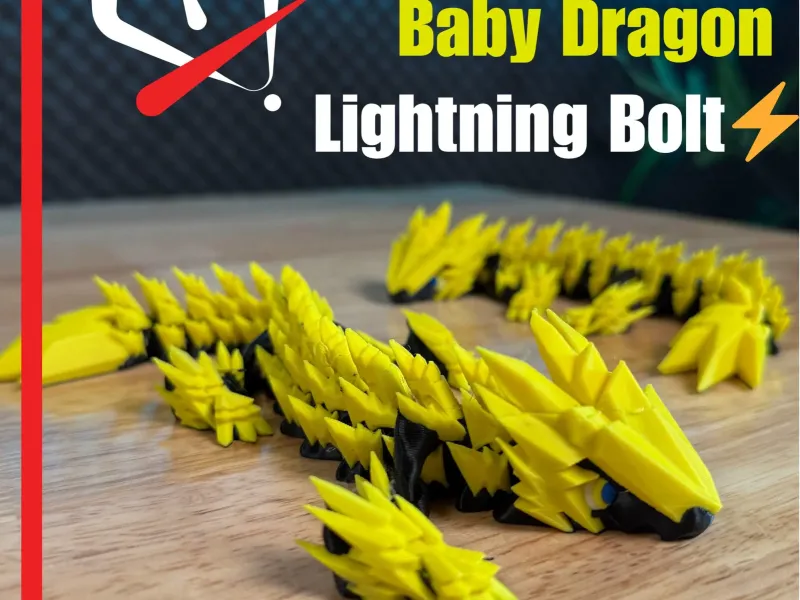 Articulated Lightning Baby Dragon