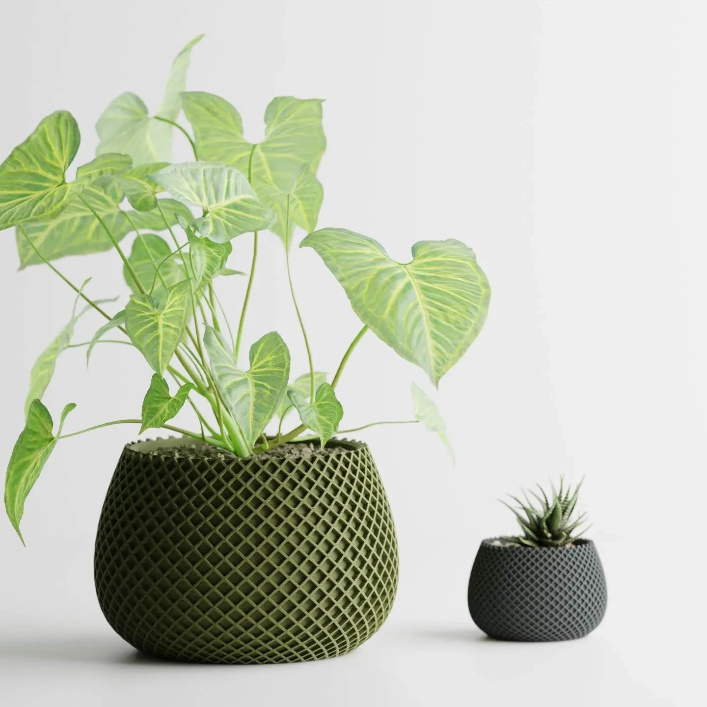 Modern ribbed Planter Plant Pot Vase Series 6