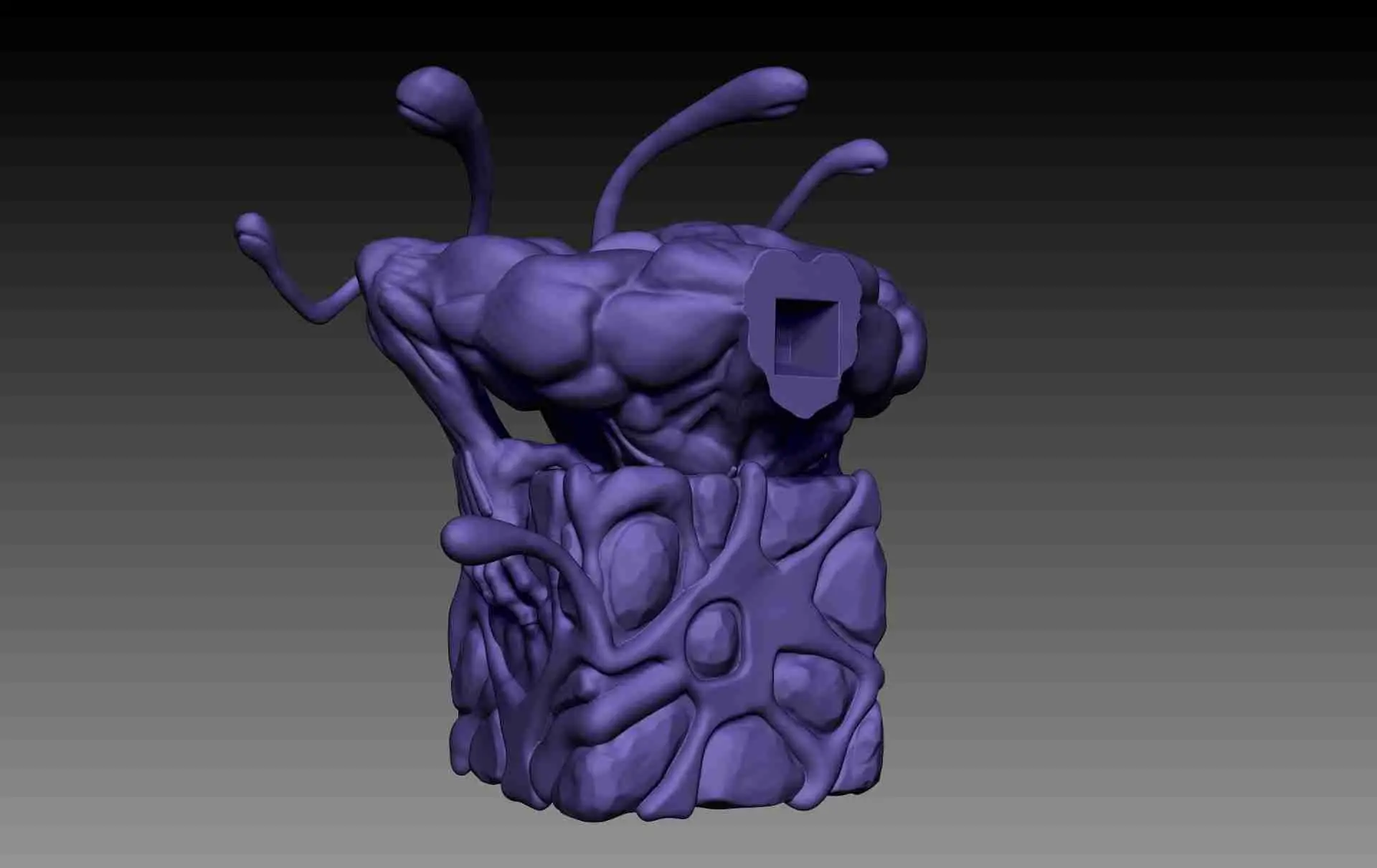 Venom x Cube Miniatur Skulptur 3D-Druck Modell