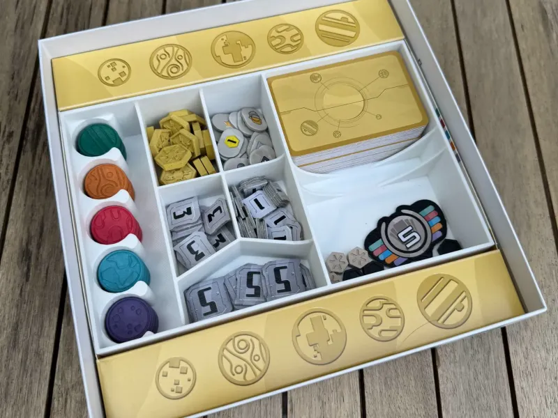 Storage for Zenith board game tokens