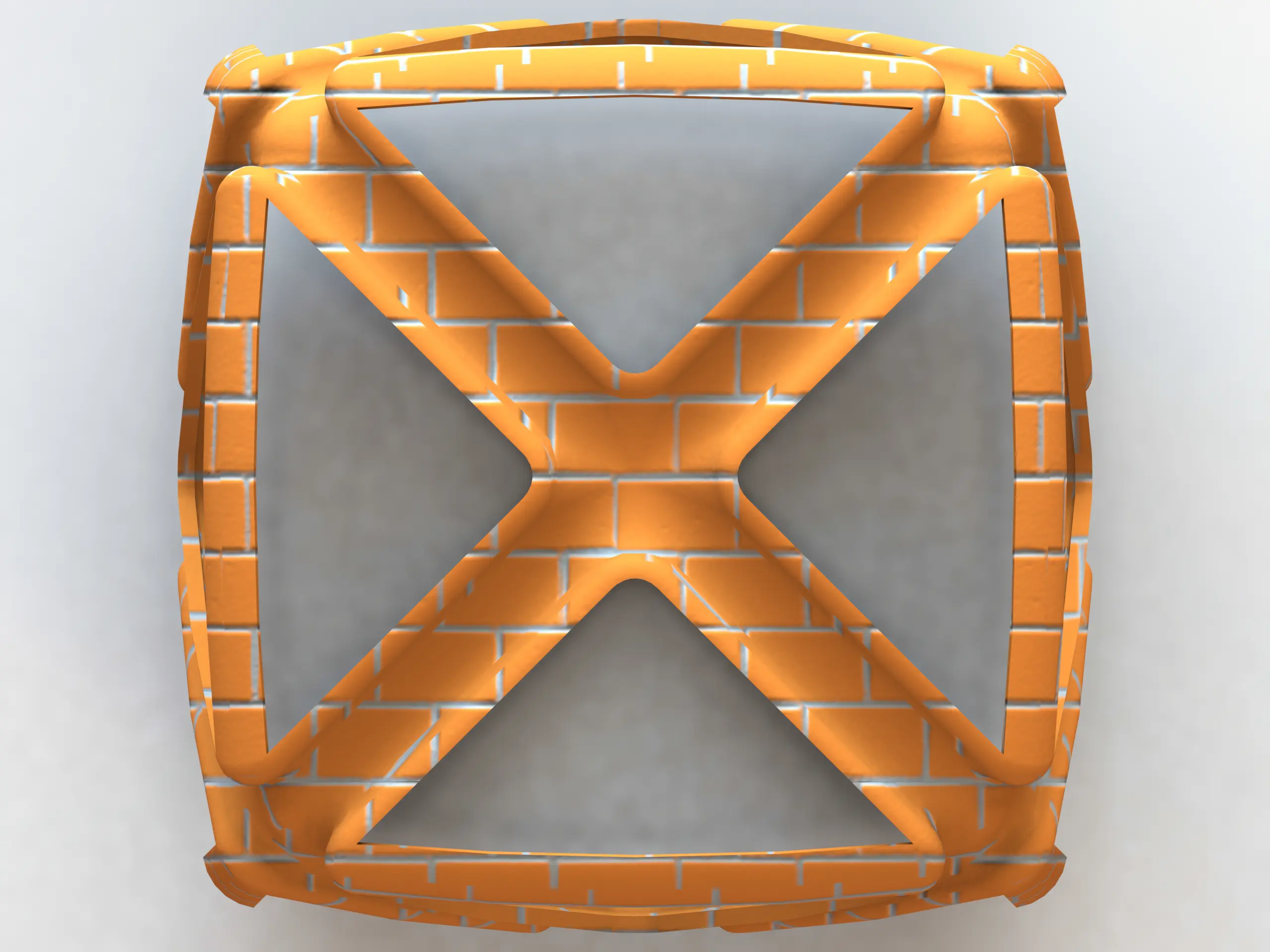 Wireframe Shape Geometric X Cube